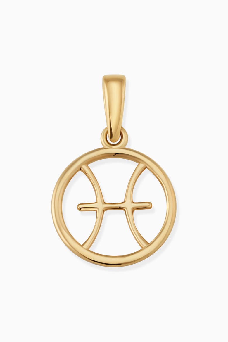 14K Yellow Gold Zodiac Pendant Charm, Main, color, Yellow Gold - Pisces