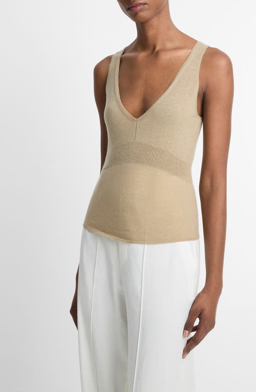 Vince Wool Blend Tank In Mojave