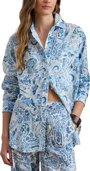 Lauren Ralph Lauren Paisley Print Linen Shirt