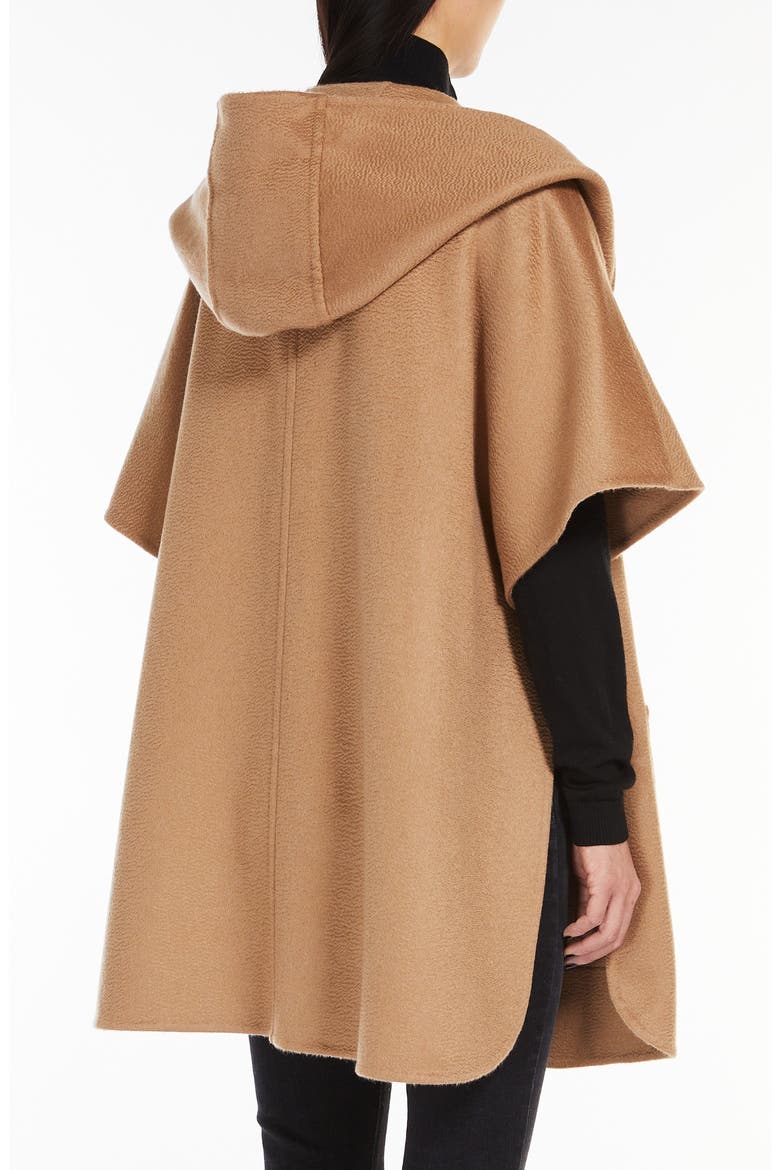 Dorico Belted Double Face Cashmere Cape, Alternate, color, CAMEL