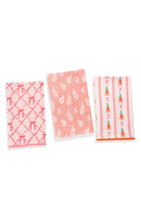 Easter Meadow Set of 3 Cotton Kitchen Towels