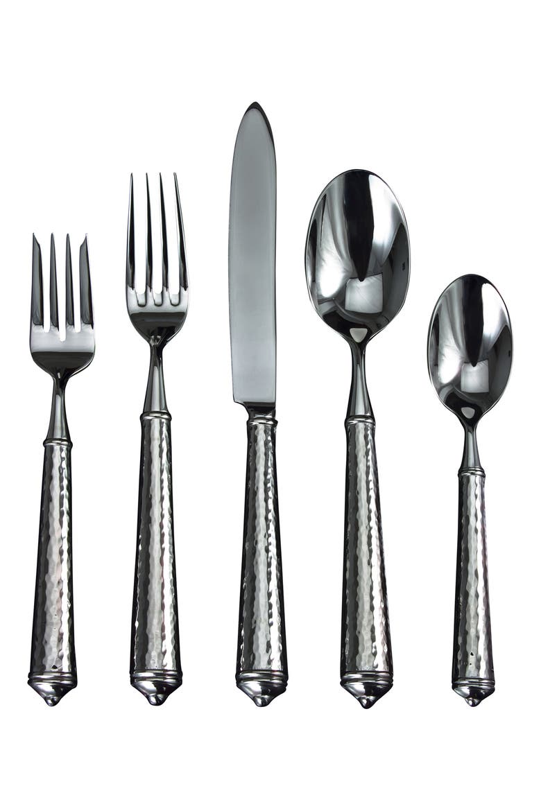Leopardo 20-Piece Flatware Set, Main, color, SILVER