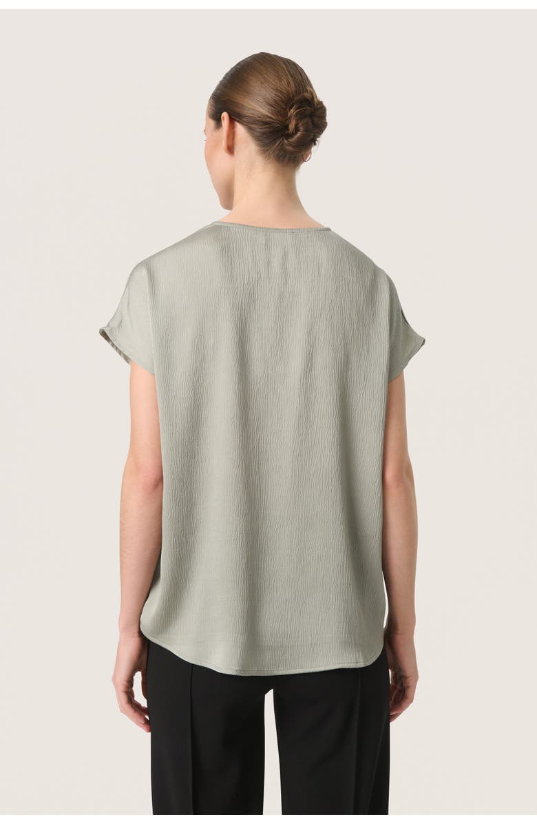 Soaked in Luxury Ioana Short Sleeve V-Neck Blouse, Alternate, color, Shadow