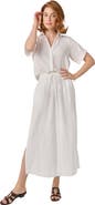 Jessica London Cotton Gauze Camp Shirt