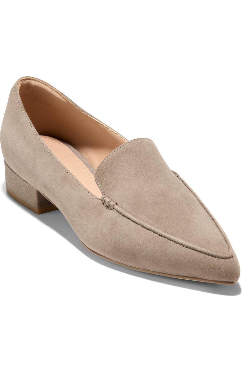Cole Haan Valentina Pointed Toe Loafer, Main, color, Irish Cream Suede