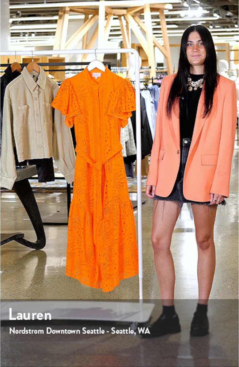 Isabella Cotton Eyelet Maxi Shirtdress, sales video thumbnail