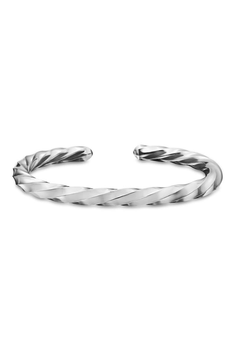 Cable Edge Cuff Bracelet in Recycled Sterling Silver, 5.5mm, Alternate, color, STERLING SILVER RECYCLED