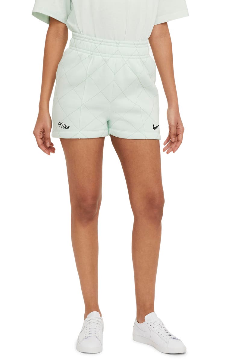 Nike Sportswear Quilted Fleece Shorts, Main, color, 