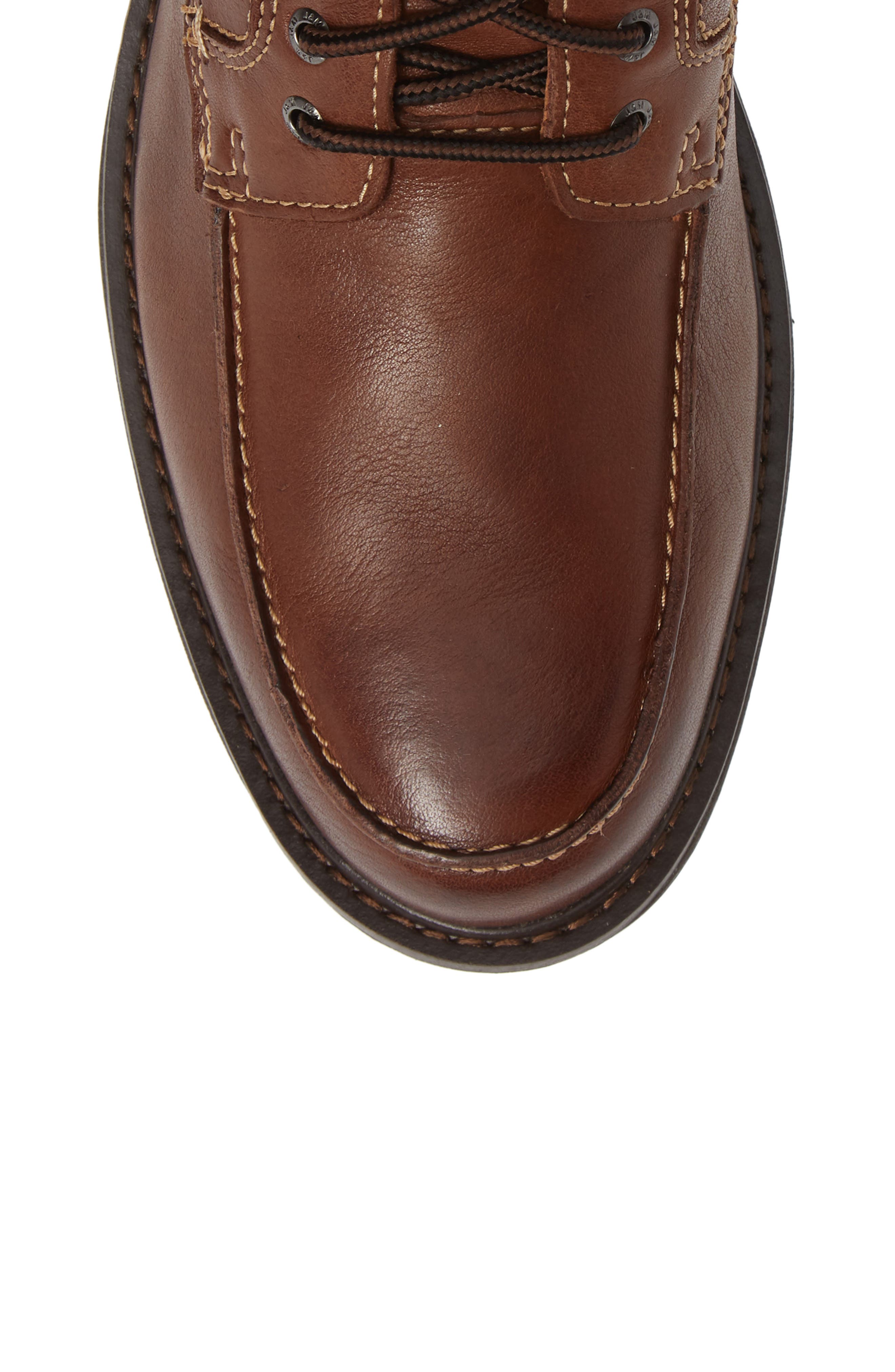 Rutledge Waterproof Moc Toe Boot, Alternate, color, TAN LEATHER