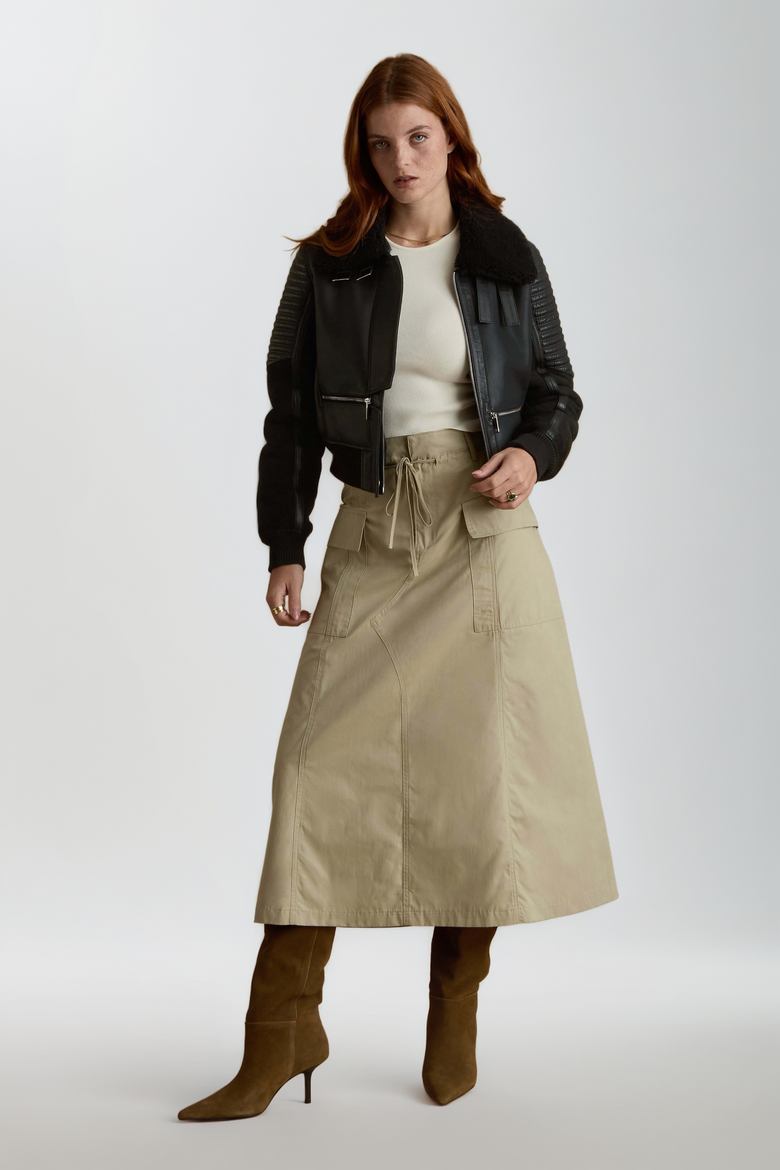 Lucinda Sheepskin Jacket, Alternate, color, Black