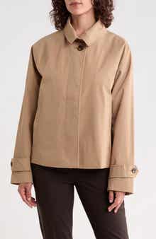 Single Breasted Short Trench Coat
