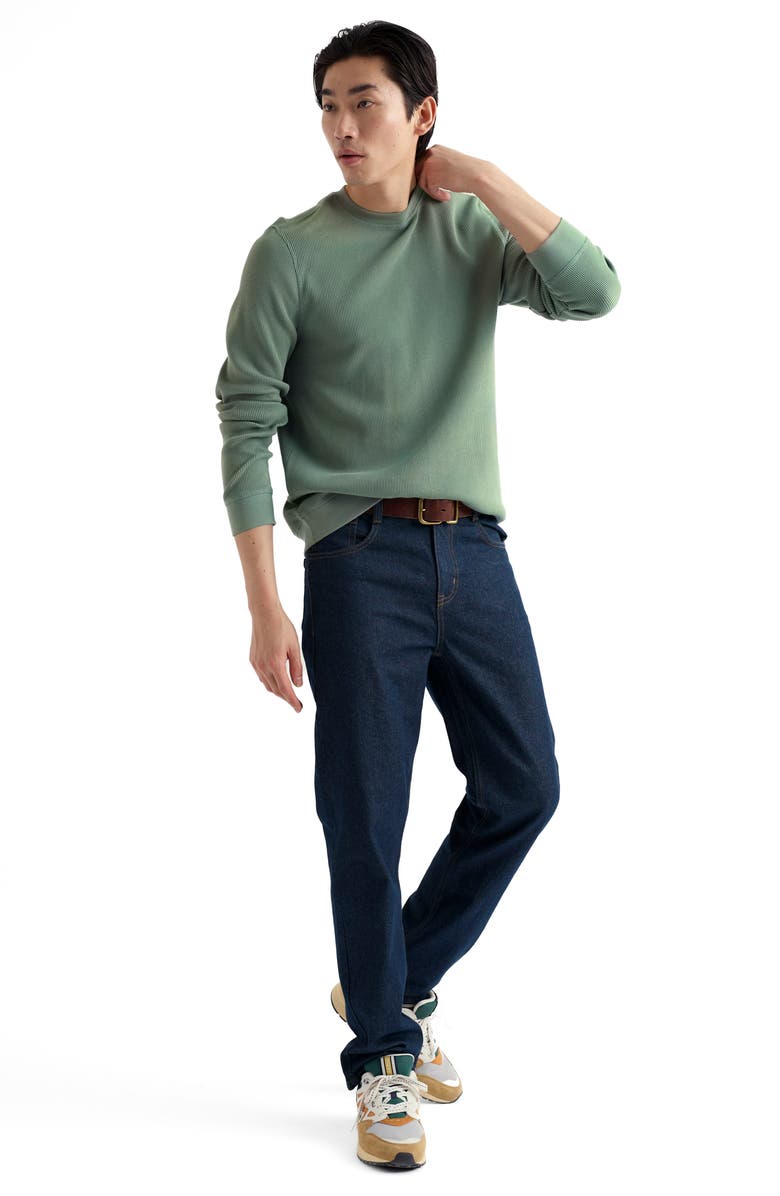 Seasalt Cornwall Jackline Waffle Knit Organic Cotton Top, Alternate, color, Dusky Green