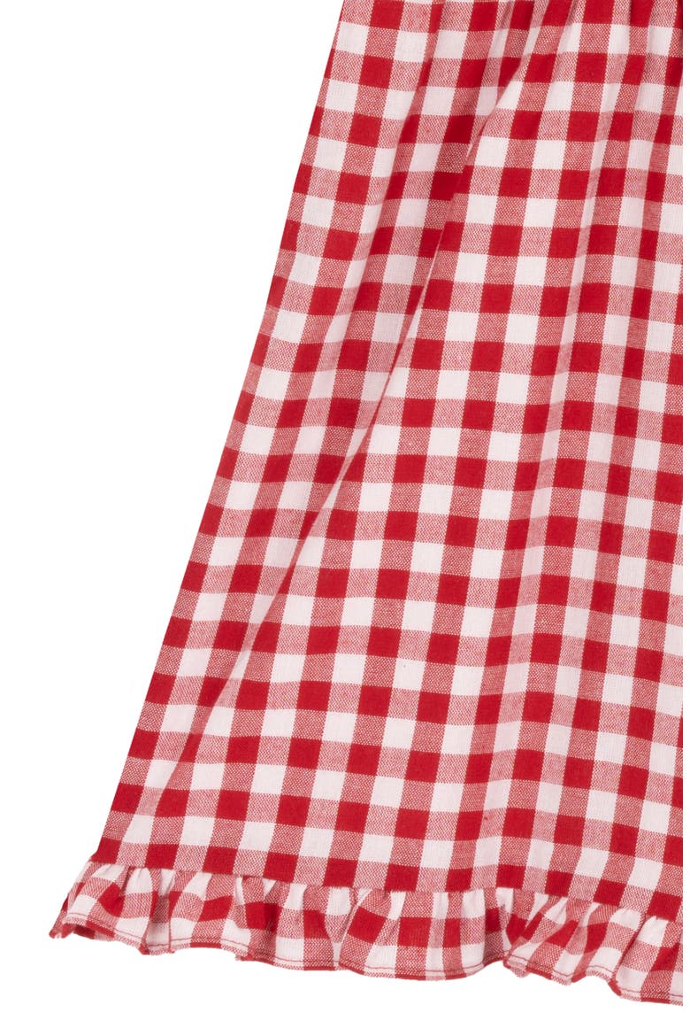 Kids' Gingham Romper, Alternate, color, RED