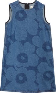 Marimekko Maridenim Somasti Unikko Denim Minidress