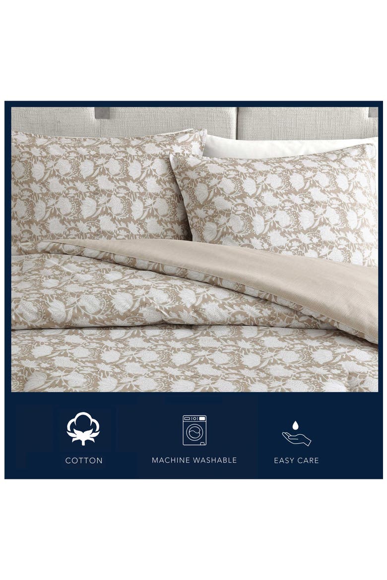 Bayport Floral Cotton Comforter Set, Alternate, color, BEIGE
