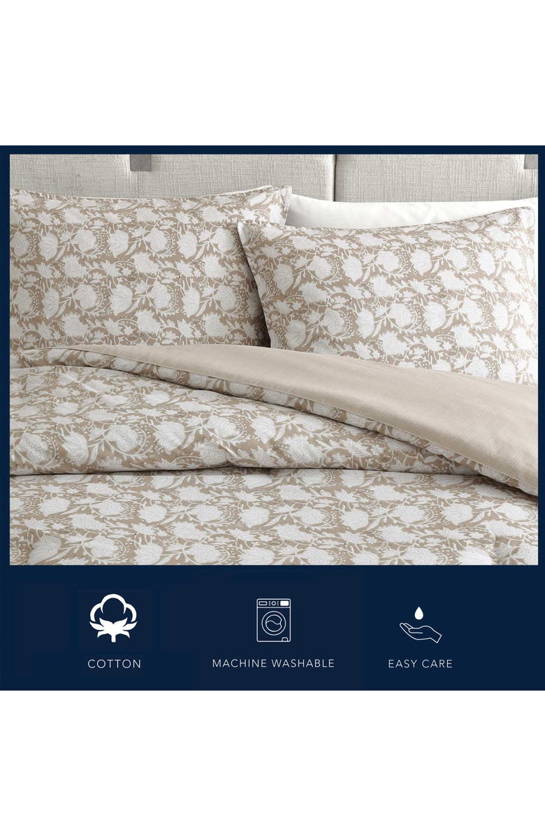 Nautica Bayport Floral Cotton Comforter Set, Alternate, color, Beige