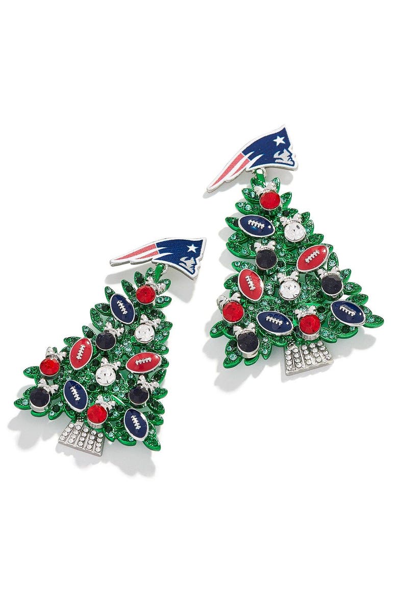 BaubleBar Women's BaubleBar New England Patriots Tree Earrings, Main, color,