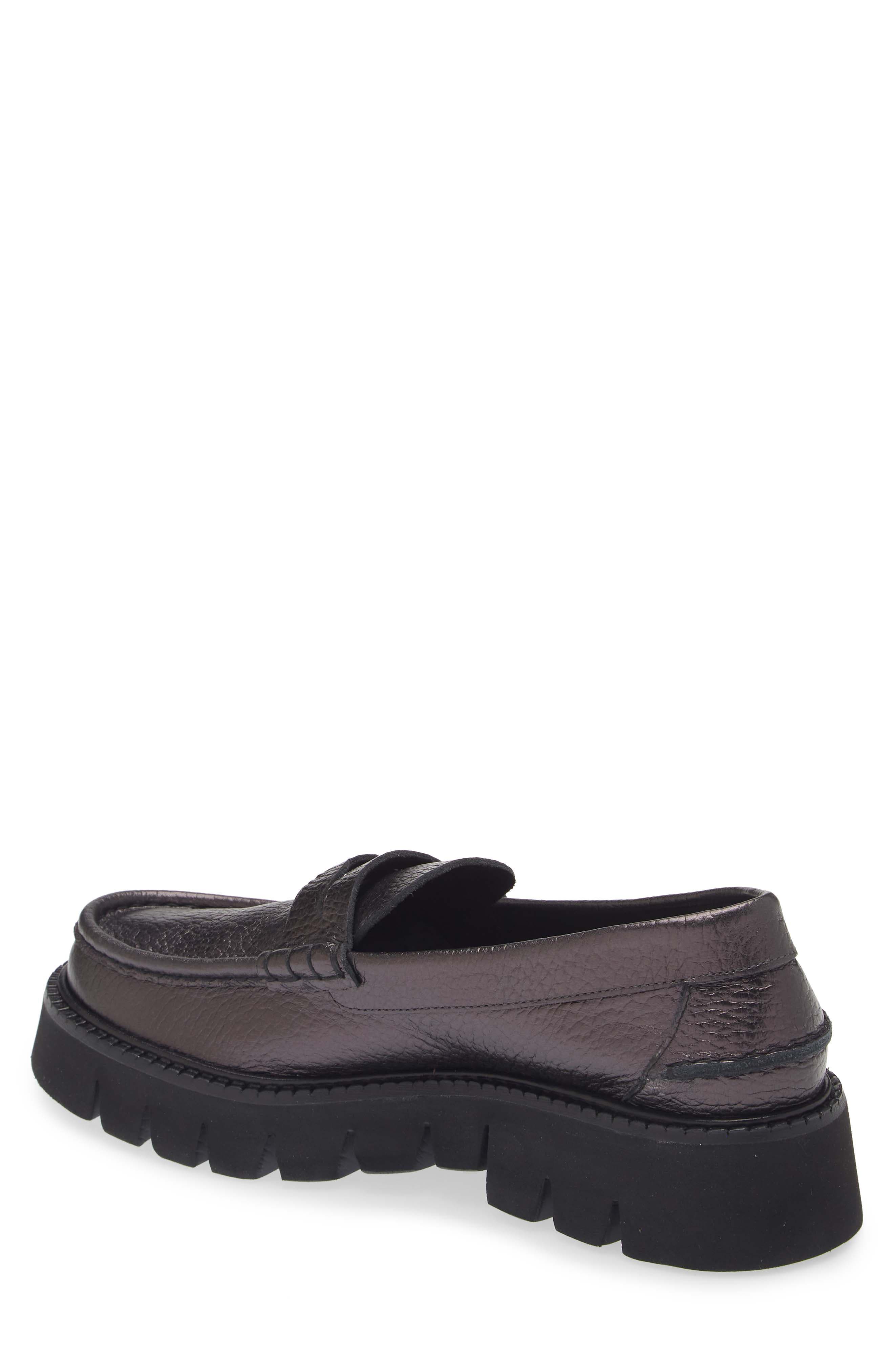 Pedro Garcia Sebas Lug Metallic Penny Loafer, Alternate, color, 