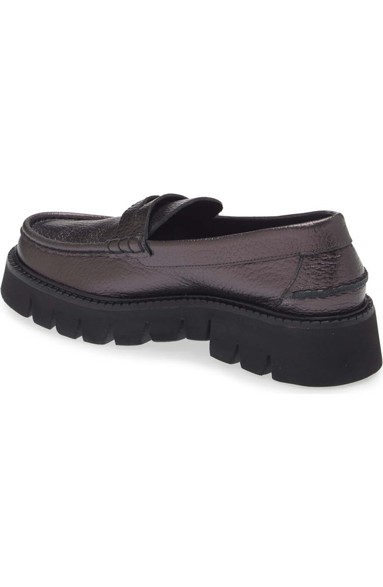 Pedro Garcia Sebas Lug Metallic Penny Loafer, Alternate, color,