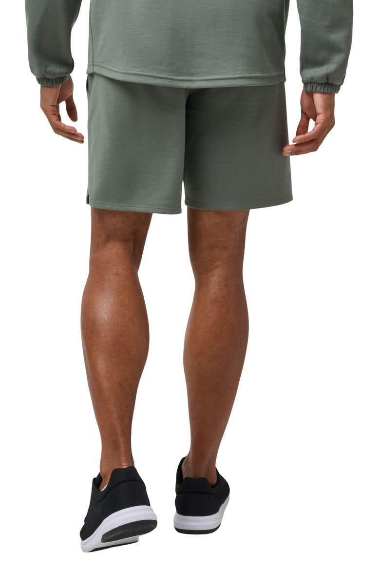 Sideslip Fleece Shorts, Alternate, color, DARK OLIVE