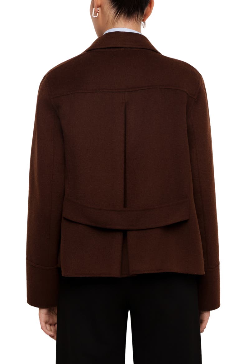 Naomi Cropped Peacoat, Alternate, color, WOOD