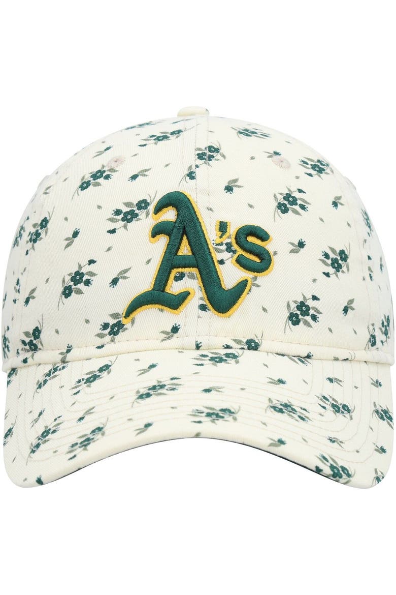 Women's New Era Cream Athletics Chrome Bloom 9TWENTY Adjustable Hat, Alternate, color, Cream