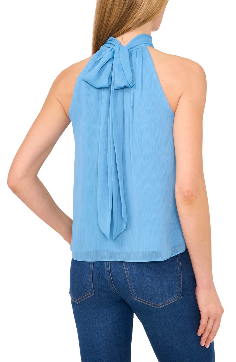 CeCe Halter Neck Yoryu Top, Alternate, color, Blue Spritz