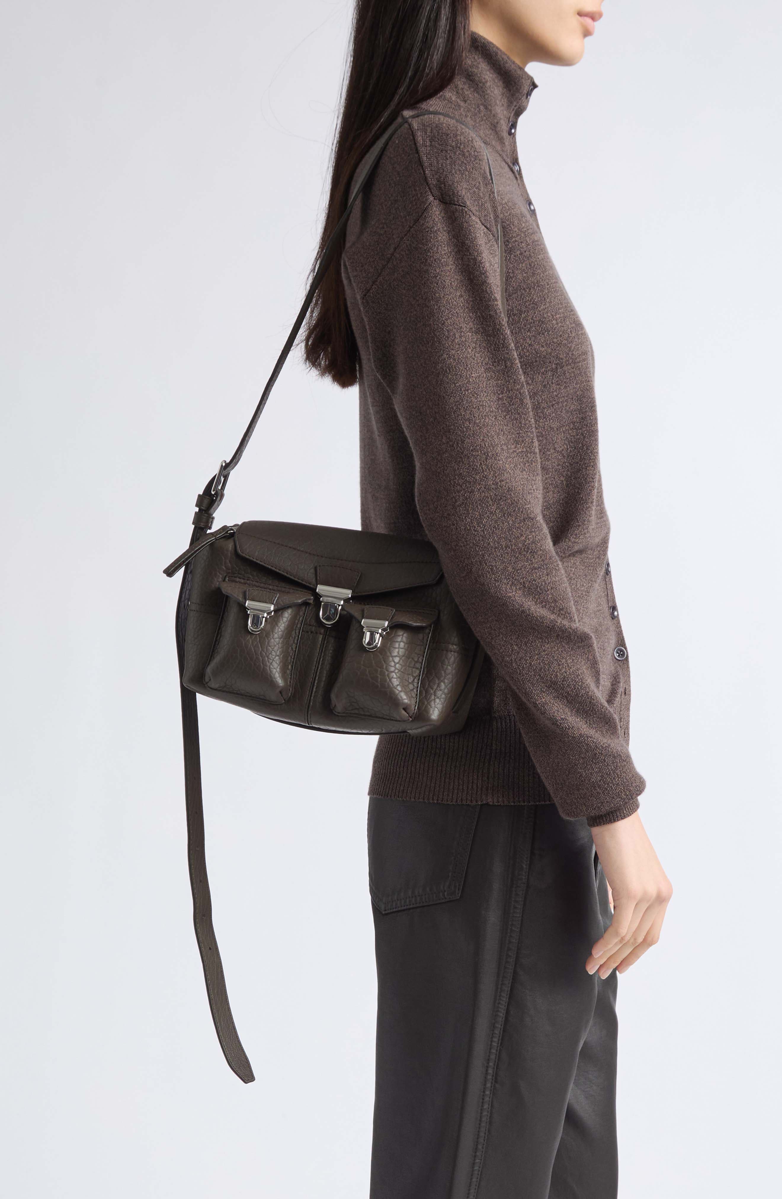 Mini Soft Gear Leather Shoulder Bag, Alternate, color, PEPE