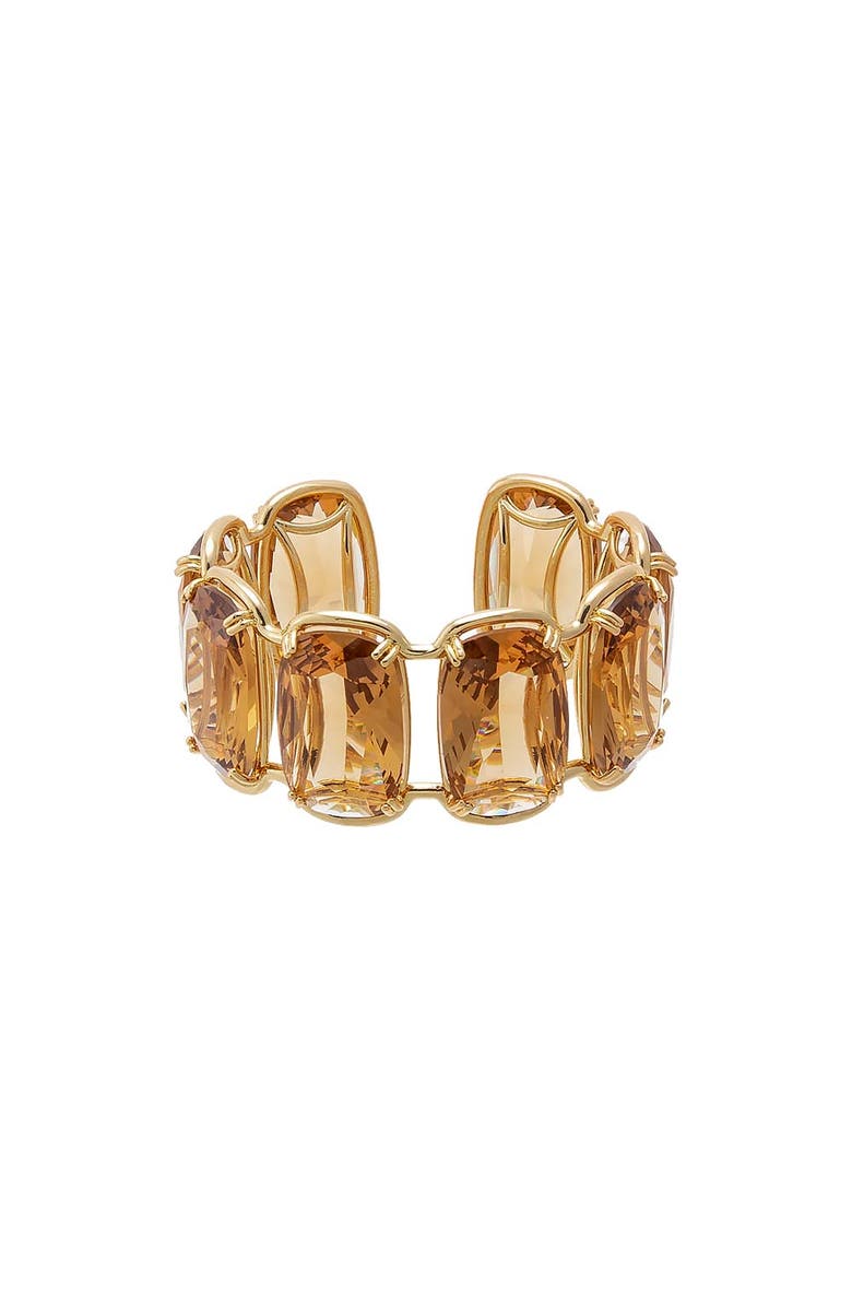 BY ADINA EDEN Yellow Toopaz Large Eemerald Cut Bangle, Main, color, Topaz Yellow