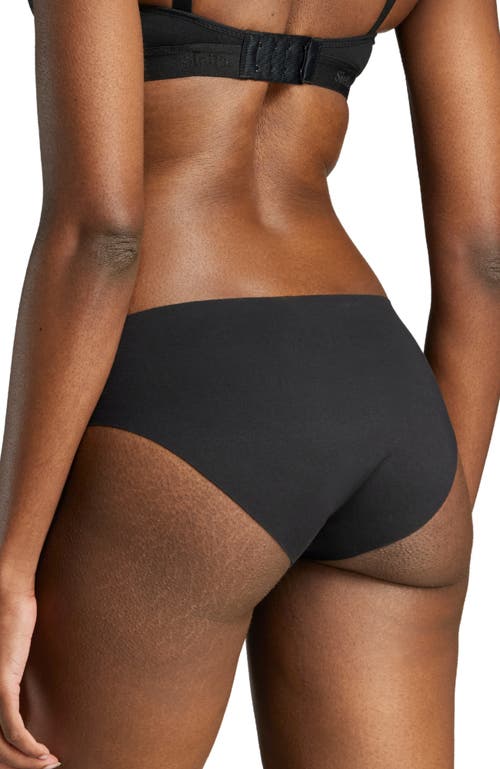 Siella Organic Cotton No-show Bikini In Black
