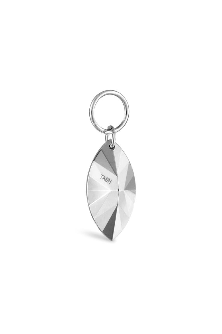 Faceted Marquise Charm, Alternate, color, WHITE GOLD