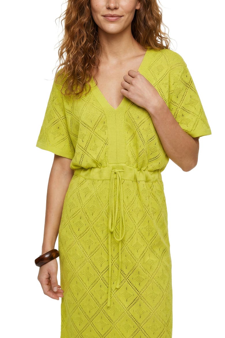 Santorina Knitted Midi Dress, Alternate, color, Green