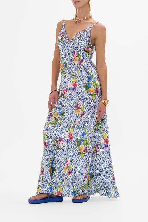 Shop Camilla V Neck Full Length Bias Slip Dress Wall To Wall Wonders