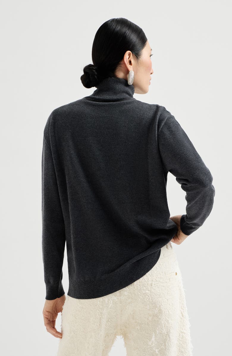 Brunello Cucinelli Cashmere sweater with monili, Alternate, color, Anthracite