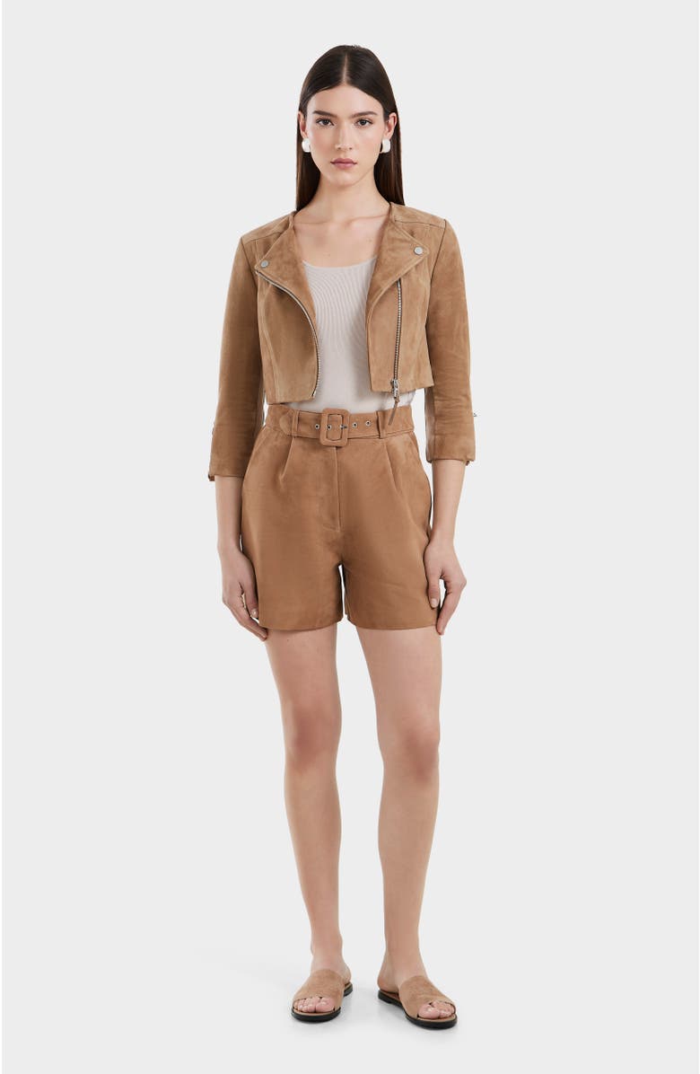 Rudsak WINNI WOMEN'S FITTED CROPPED SUEDE JACKET, Alternate, color,