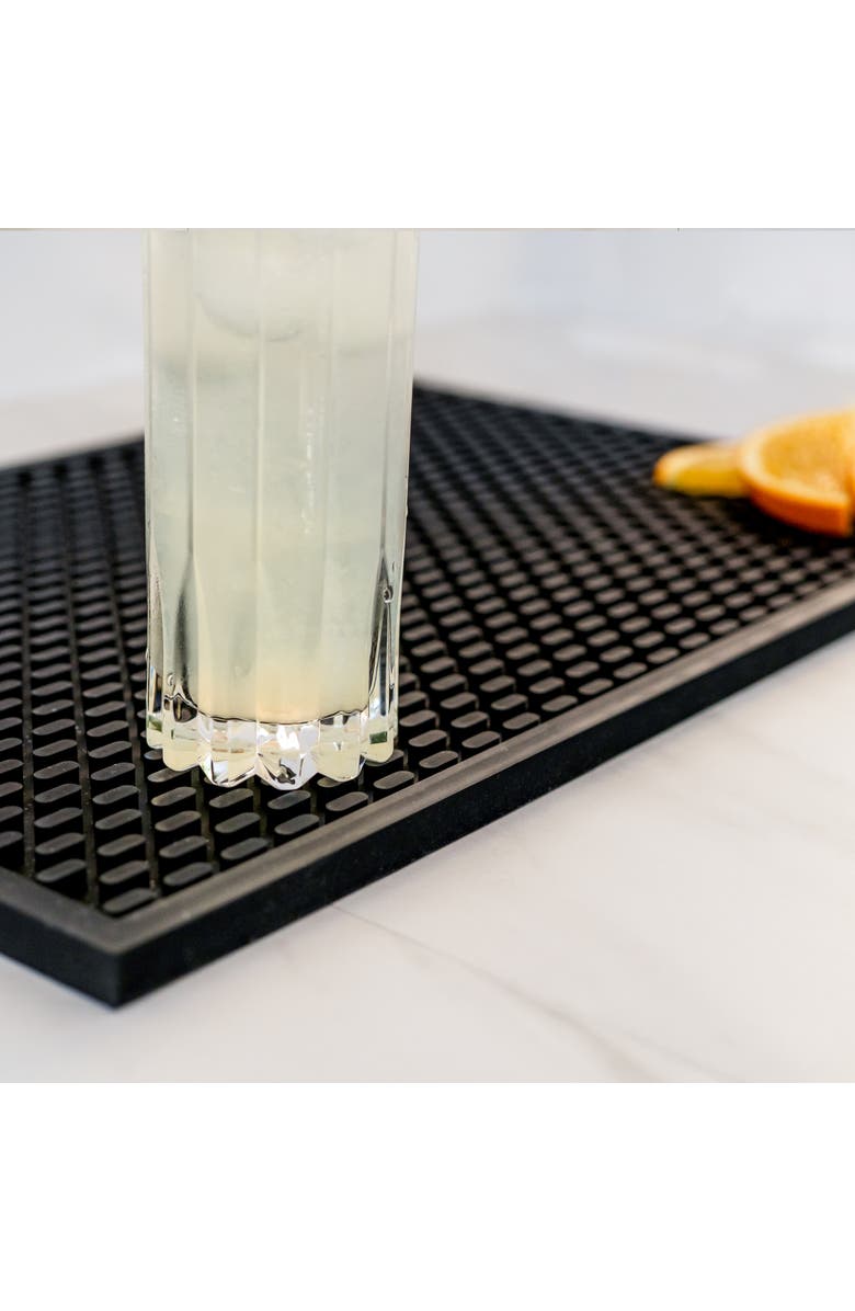 A Bar Above Black Silicone Bar Mat, 12x18", Alternate, color, Black