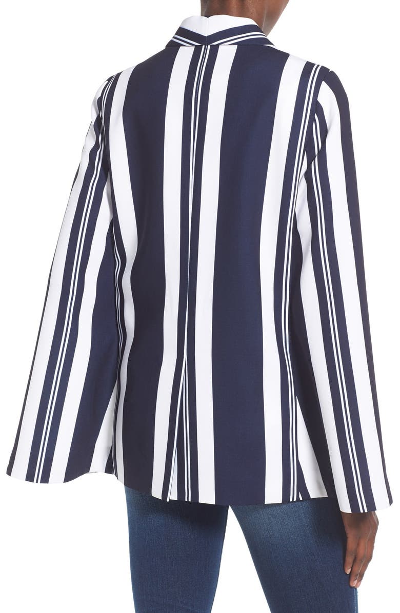 Mural Stripe Cape Blazer, Alternate, color, 