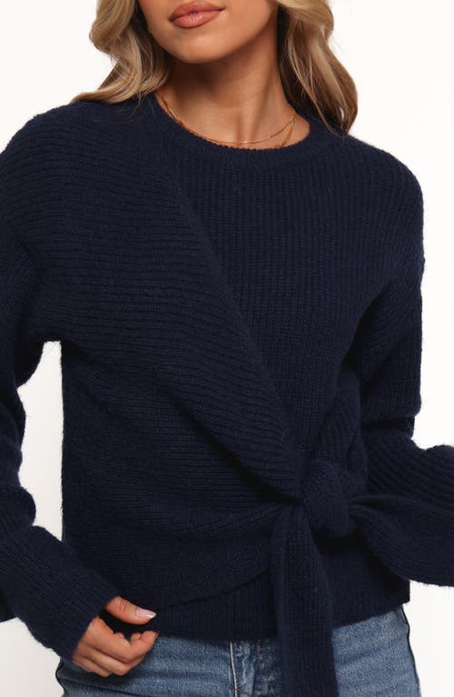 Petal And Pup Petal & Pup Ettie Side Tie Sweater In Blue