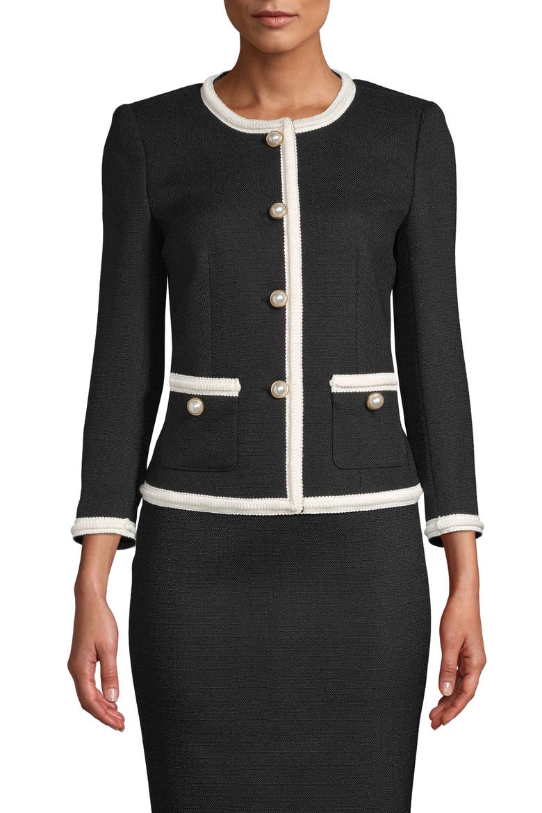 Braided Trim Jacket, Main, color, ANNE BLACK