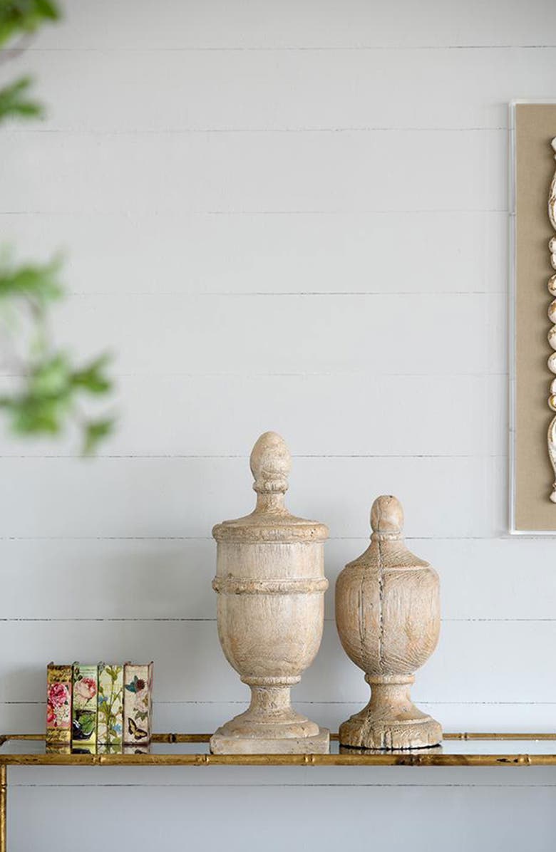 A & B Home Chester Finial Decorate Tabletop Accent Decor, Alternate, color, Cream