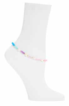 Stone & Cultured Pearl Anklet