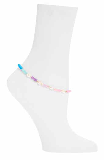 Stone & Cultured Pearl Anklet