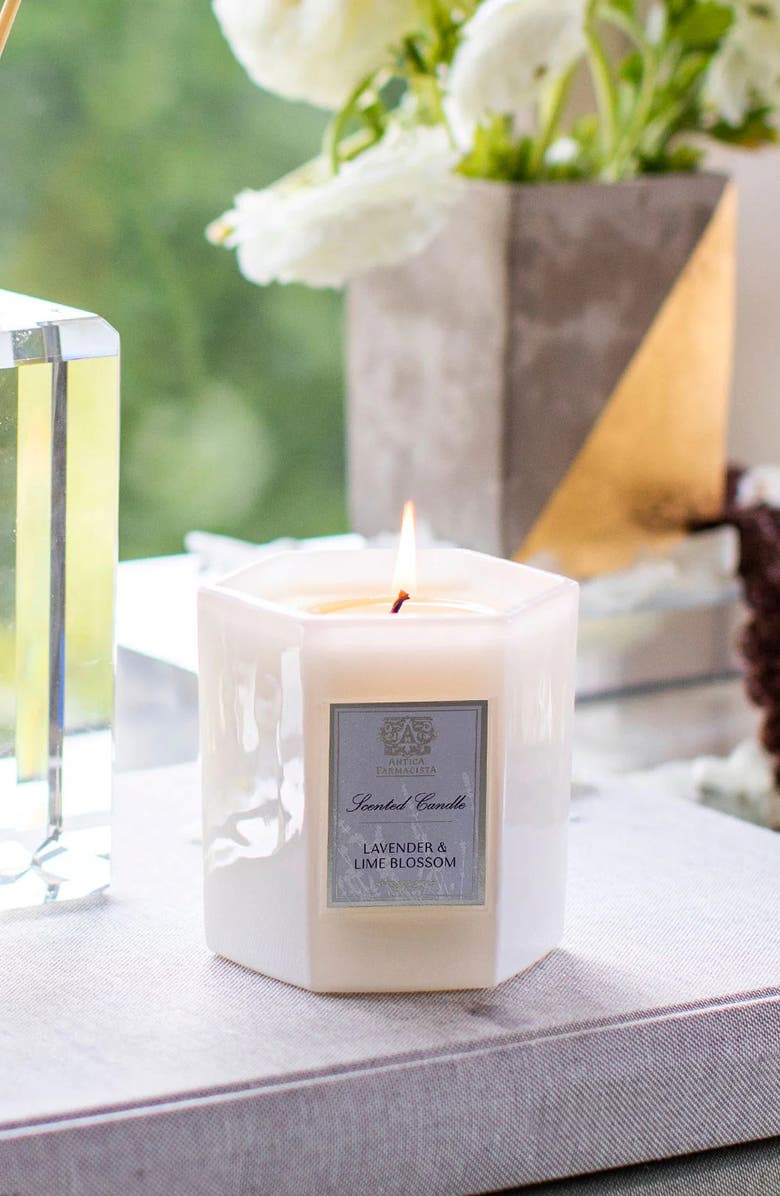 Antica Farmacista Lavender and Lime Blossom Candle, Alternate, color,