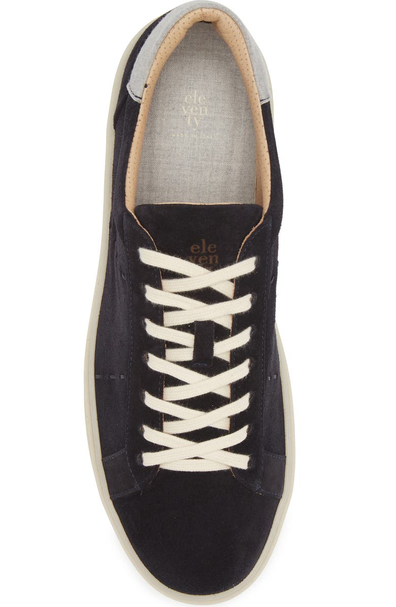 Eleventy Suede Low Top Sneaker, Alternate, color, Navy