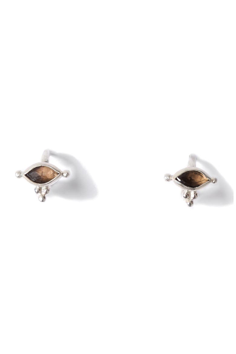 Della Smoky Quartz Stud Earrings, Main, color, SMOKEY QUARTZ