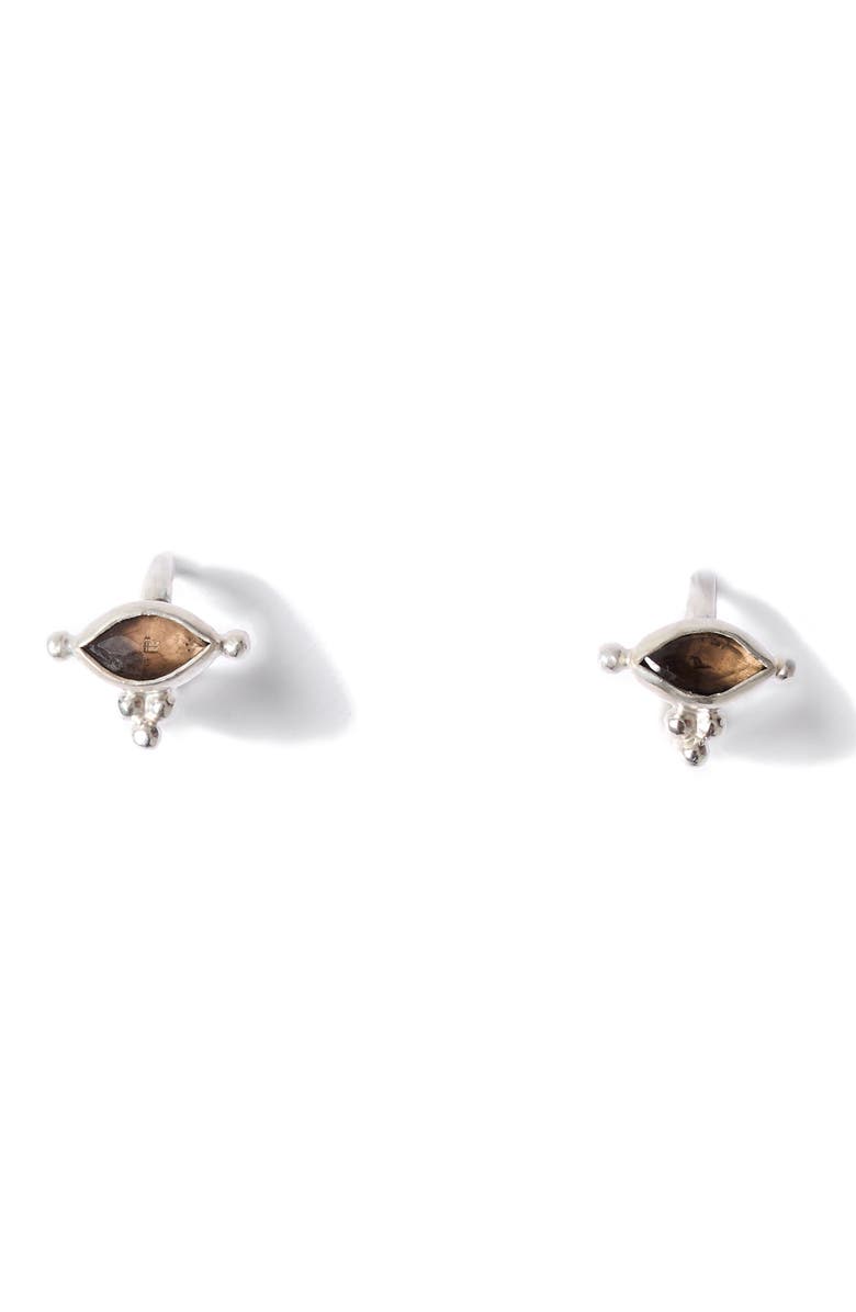 Chan Luu Della Smoky Quartz Stud Earrings, Main, color, Smokey Quartz