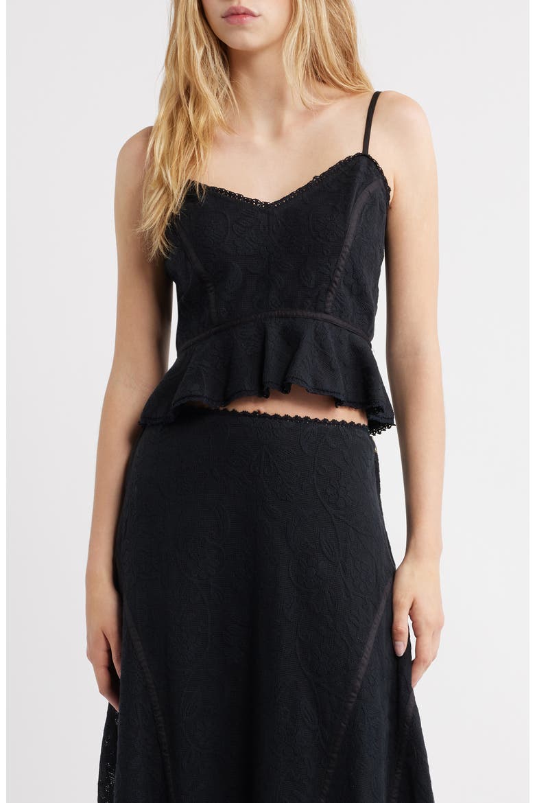 Sassafras Peplum Top, Main, color, BLACK