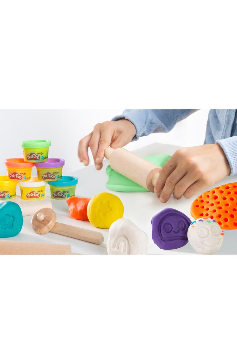 PLAY-DOH Sustainable Set 6 Colors, Apron, Wooden Tools, Mold Kit, Alternate, color, Multicolored