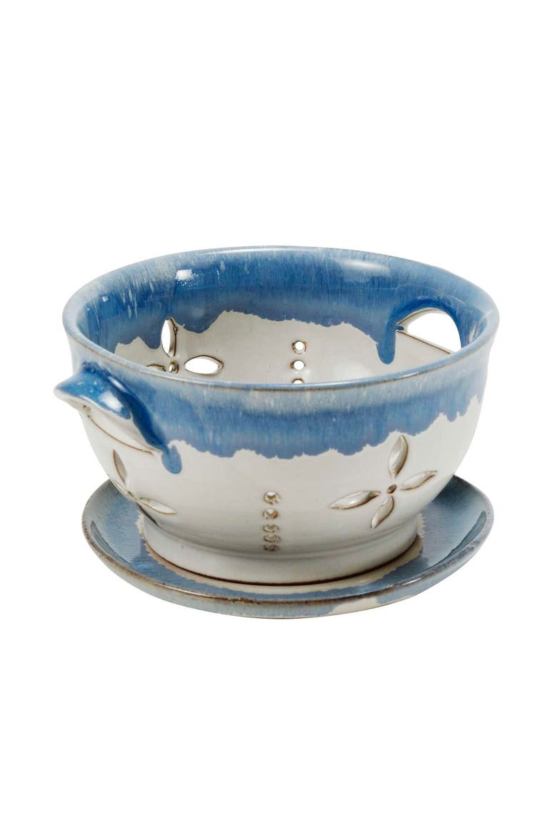 Bowl of Berries Colander, Main, color, White & Blue