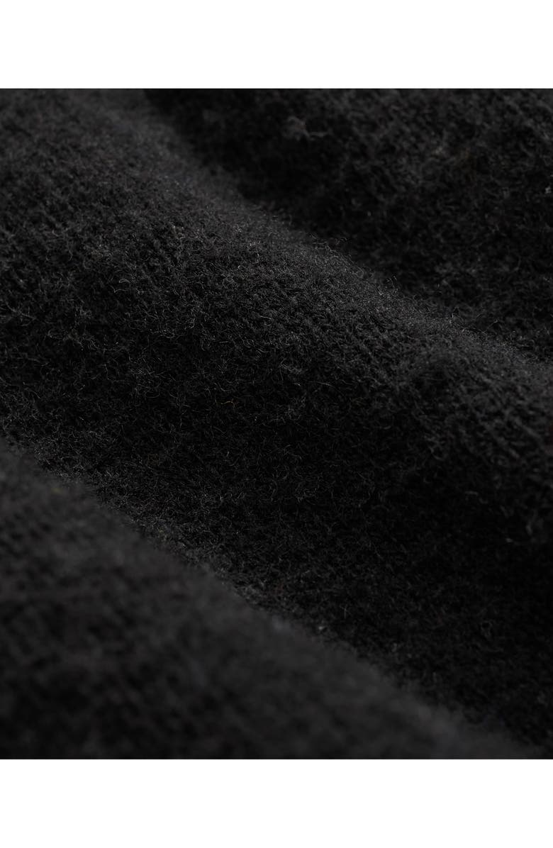 Brooks Brothers Pheasant Embroidery Wool Sweater, Alternate, color, Black